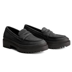 Portland Leather (Patina) Zoe Chunky Loafer in Shadow Black - 8 1/2 New in Box